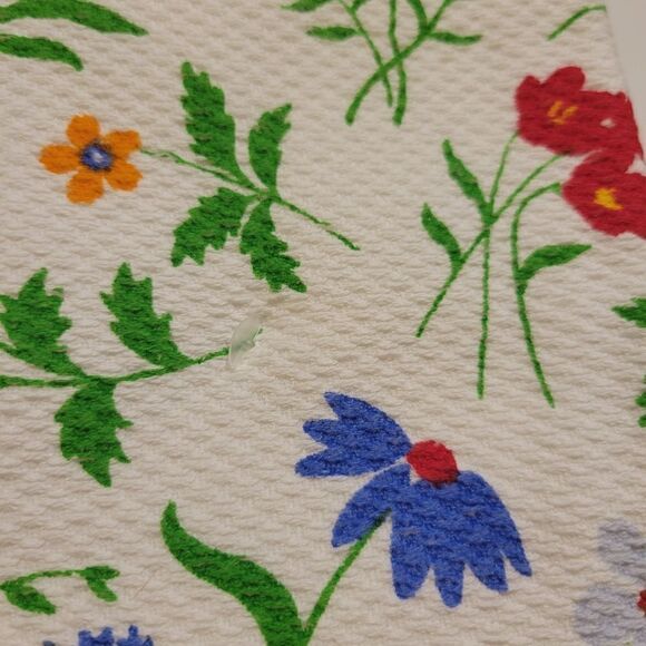 NEW KATE SPADE SPRING GARDEN FLORAL PARTY SET OF 2 KITCHEN TOWELS RED BLUE NWT - Picture 5 of 8